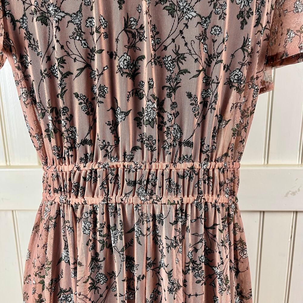Fairycore Woodland Floral Mesh Sheer Duster Sz M NWT American Rag Boho Dress - Picture 9 of 16